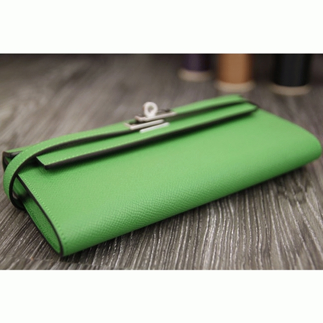 Bamboo designer replica H**me5 Kelly Longue wallet