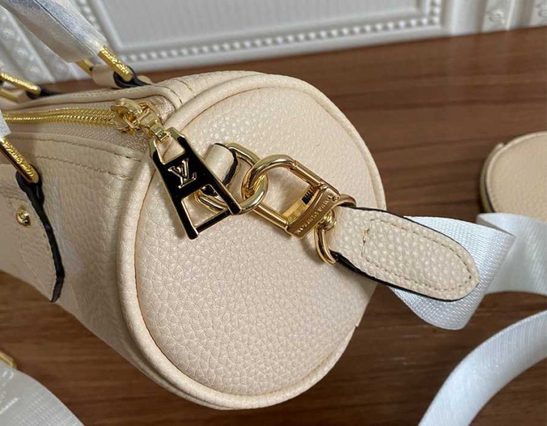 L0vis Vvtt0n Bicolor Monogram Empreinte Papillon BB Bag In Cream And Saffron