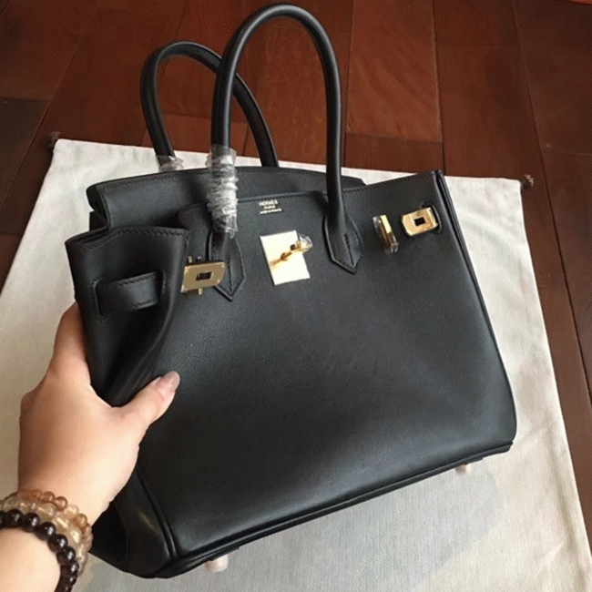 Black Imitation Designer H**me5 Birkin 35cm Purse