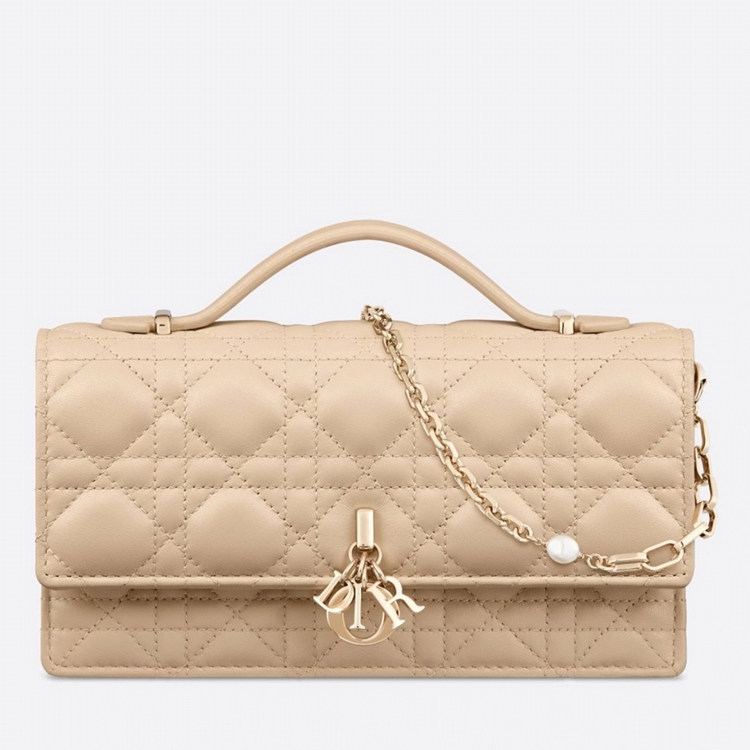 D10r Miss D10r Mini Bag Replica in Beige Cannage Lambskin