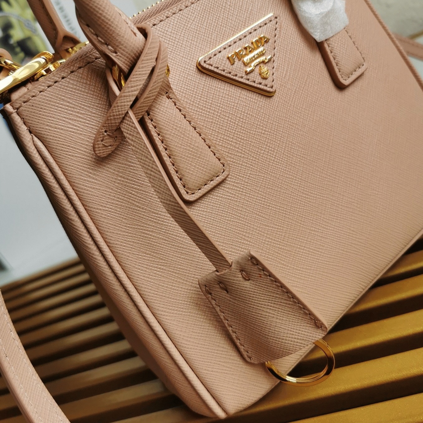 Powder Pink Pra*a Mini Galleria Bag Knock Off