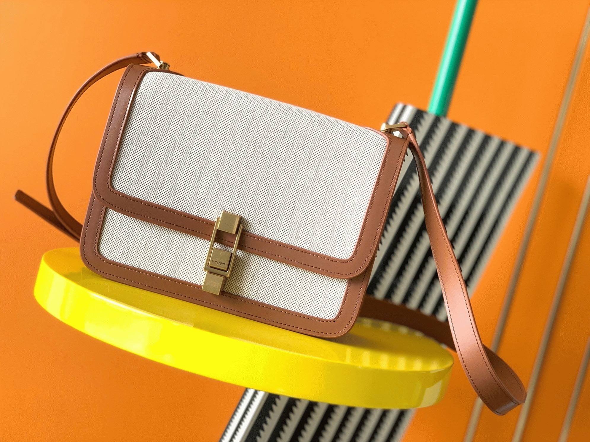 Replica Sa1nt Lau*nt Le Carre Satchel Bag Beige