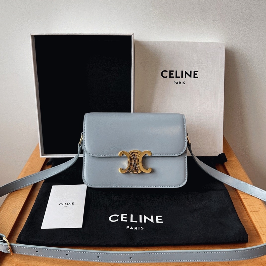 Top Quality Replica Ce1i*e Triomphe Teen Bag In Pale Blue