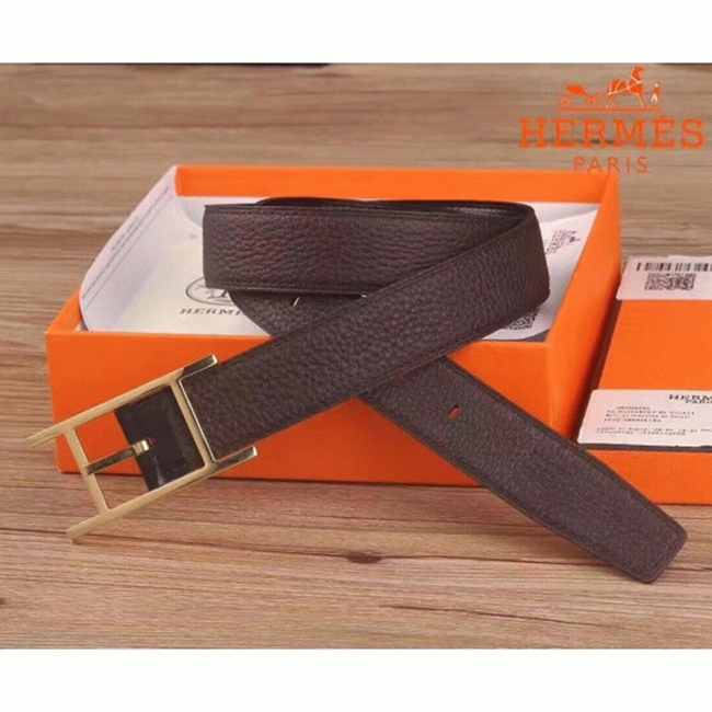 Replica H**me5 Quentin chocolate reversible belt