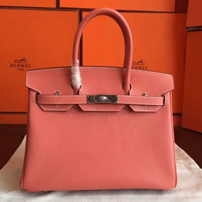 1:1 High-End Orange H**me5 Birkin 30cm Counterfeit Bag