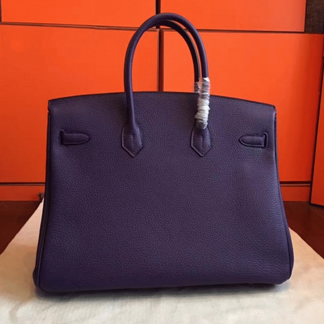 Iris Tone Faux H**me5 Birkin 35CM Designer Handbag