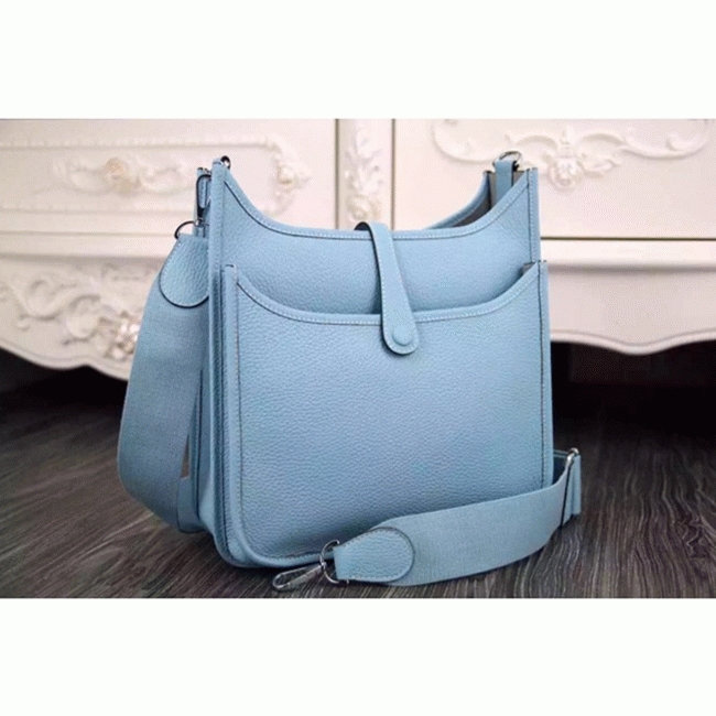 Light Blue Evelyne III PM Bag Designer Replica H**me5 Soft Hue Tote