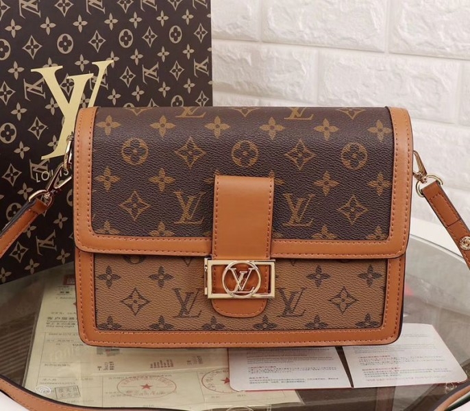 L0vis Vvtt0n Monogram Reverse Canvas Dauphine Bag