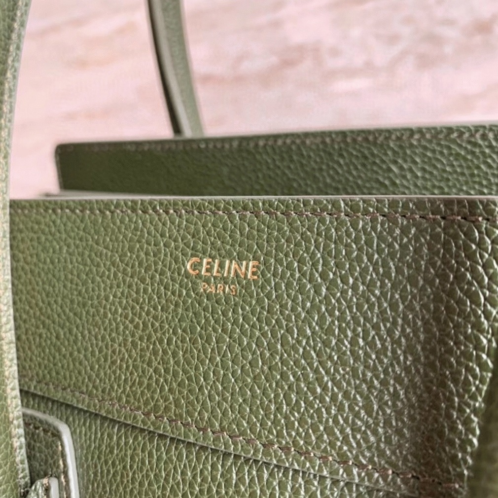 ce1i*e micro lU*gage tote bag knockoff in khaki green