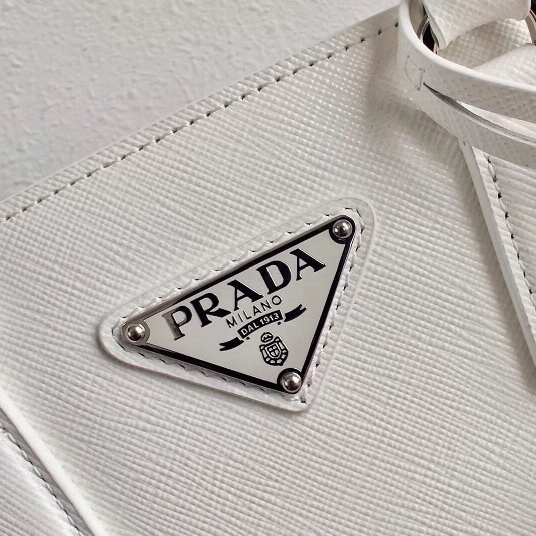 White Pra*a Galleria Mini Bag Fake