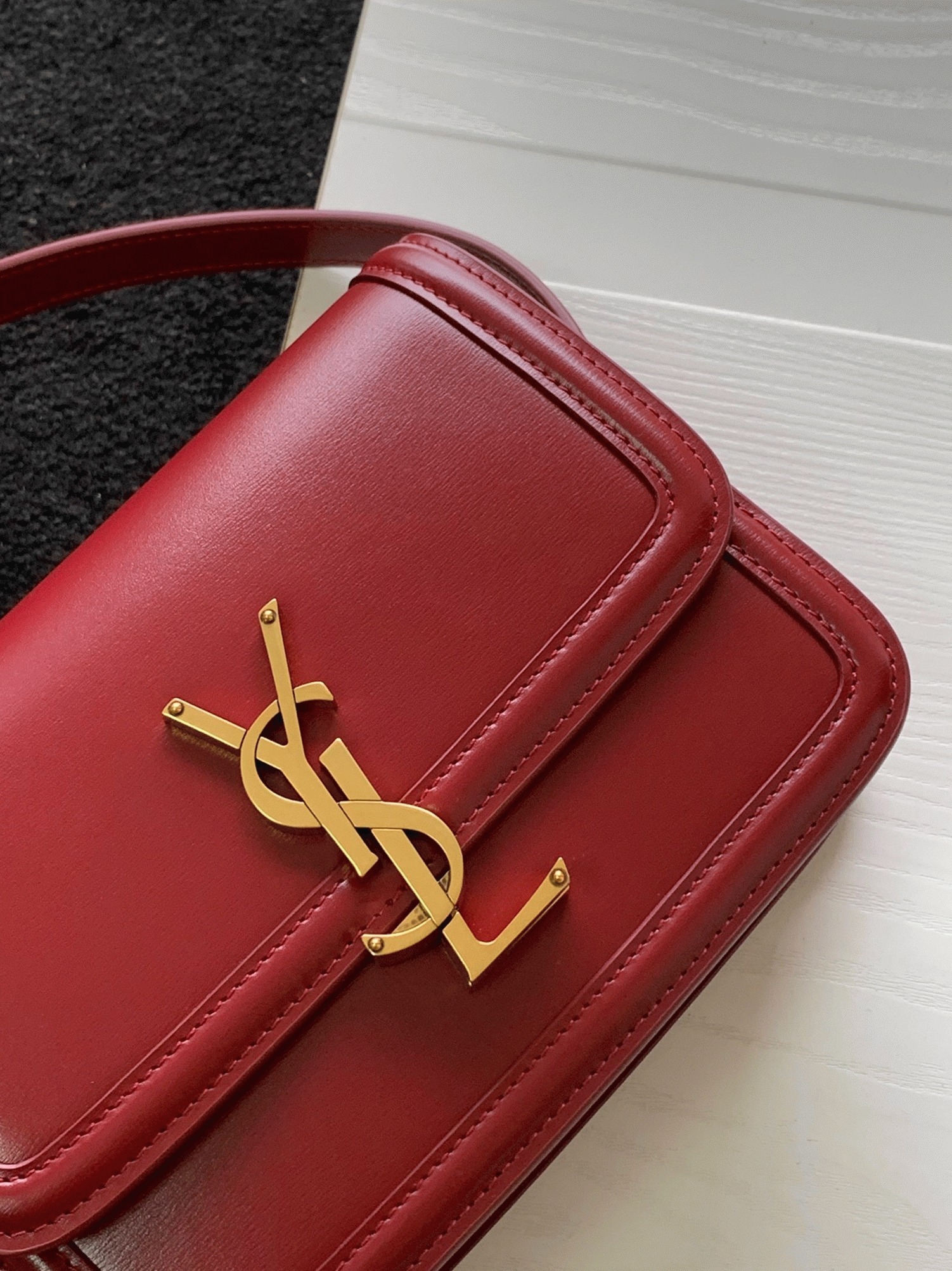 Replica Sa1nt Lau*nt Small Solferino Bag Red Calfskin