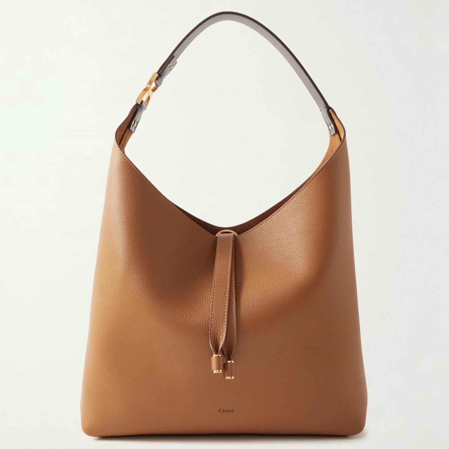 top quality fake Ch10e marcie hobo bag in brown grained leather