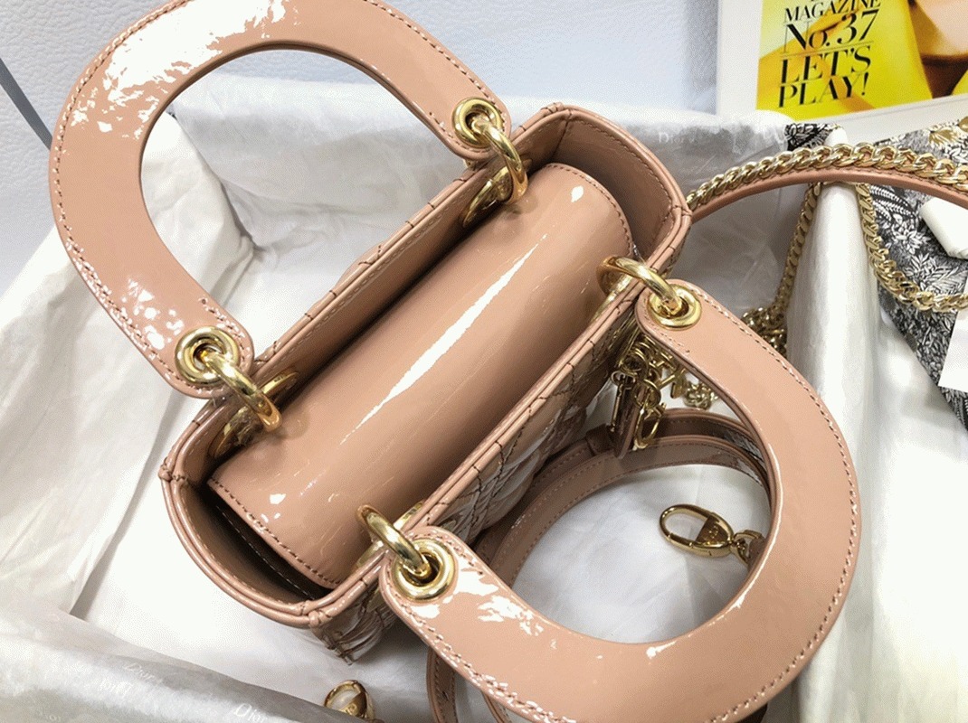 D10r Lady D10r Mini Chain Bag Fake in Nude