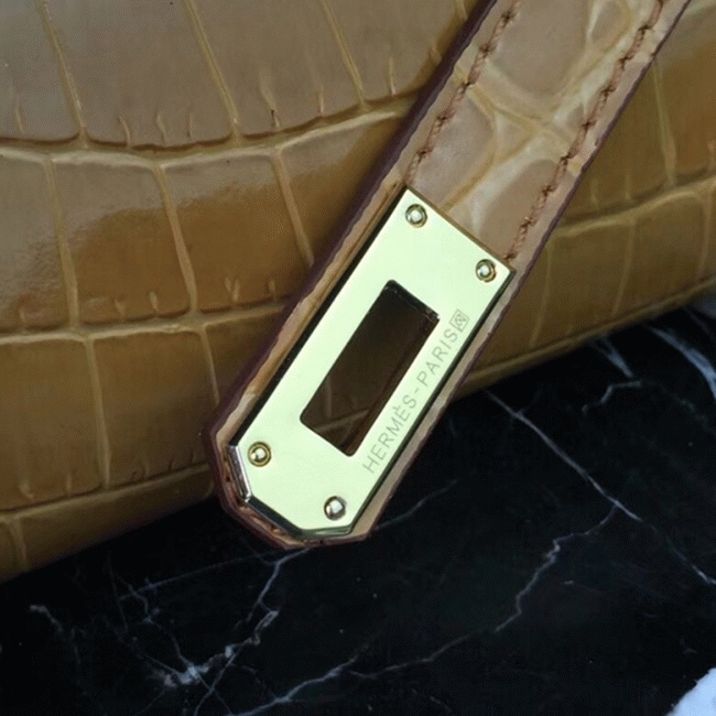 Camarel Crocodile Fake H**me5 Kelly Cut Clutch Rich Color Handbag