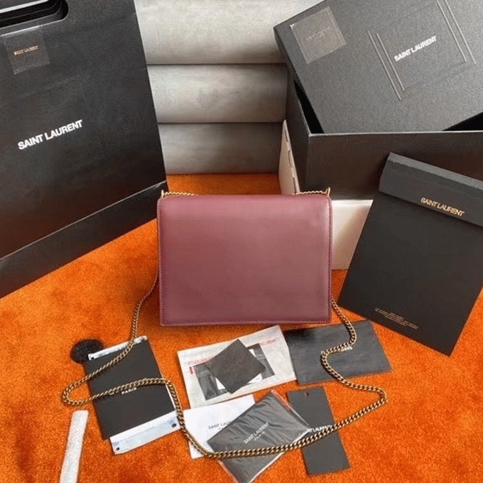 Fake Sa1nt Lau*nt Cassandra Medium Chain Bag Bordeaux