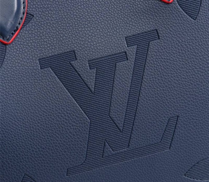 L0vis Vvtt0n Monogram Empreinte Giant Onthego MM Tote In Navy Blue