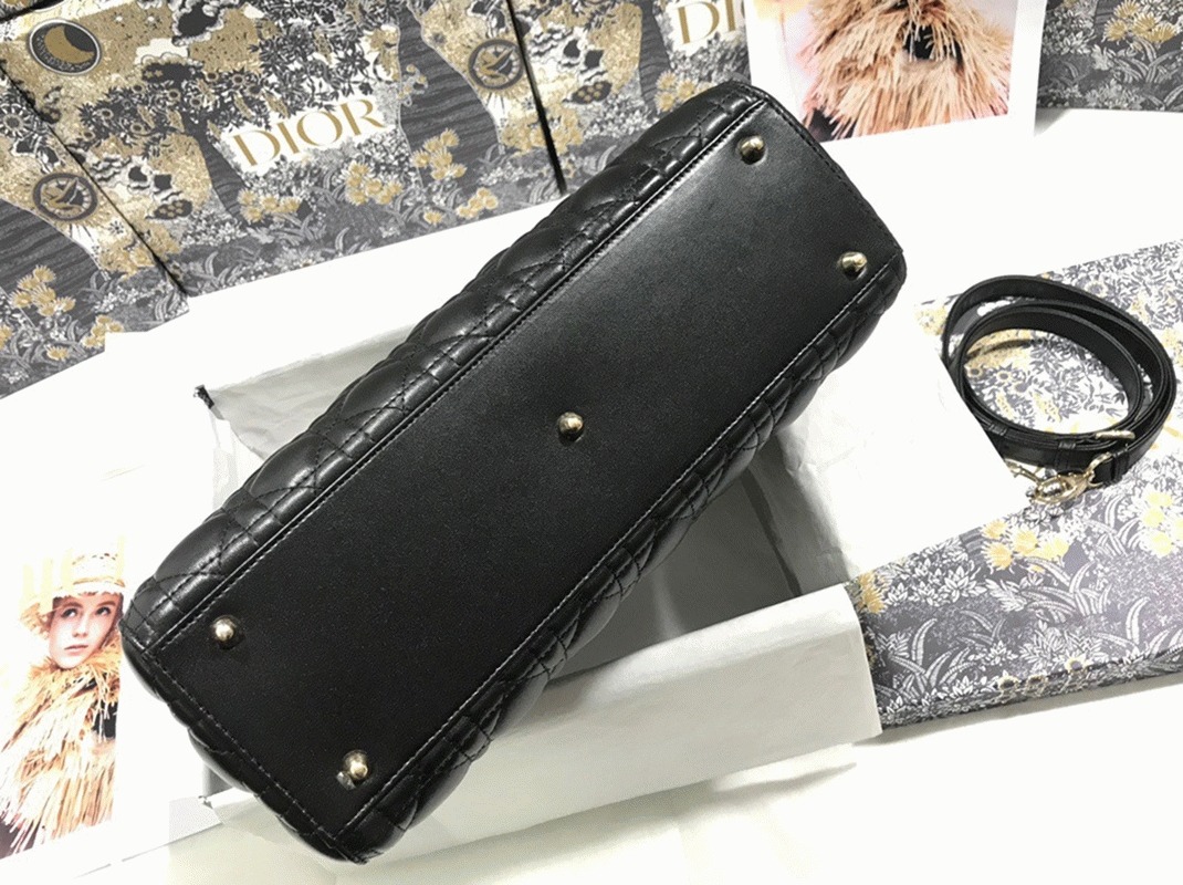 D10r Lady D10r Large Bag Knockoff in Black