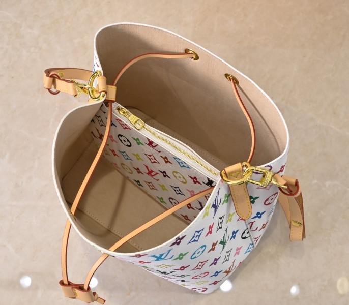 LV X TM Multicolored NeoNoe MM In White