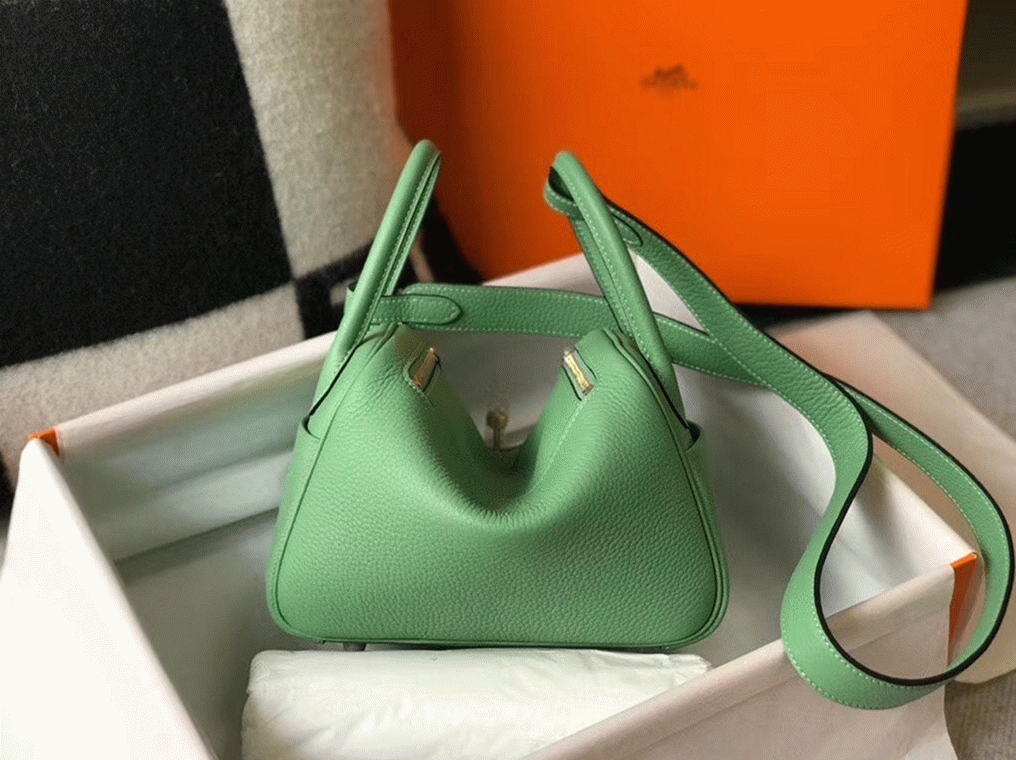 Knockoff H**me5 Lindy Mini handbag in vert criquet color