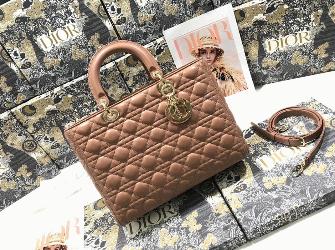D10r Lady D10r Large Bag Imitation in Blush