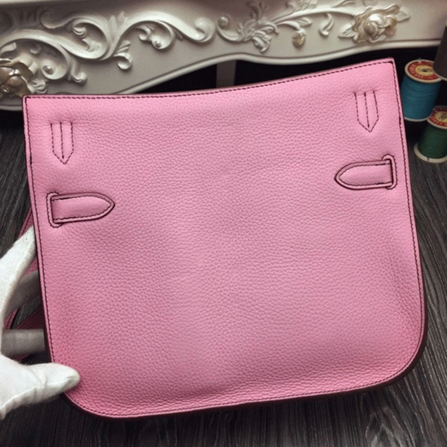Pink fake luxury H**me5 Jypsiere 31cm handbag