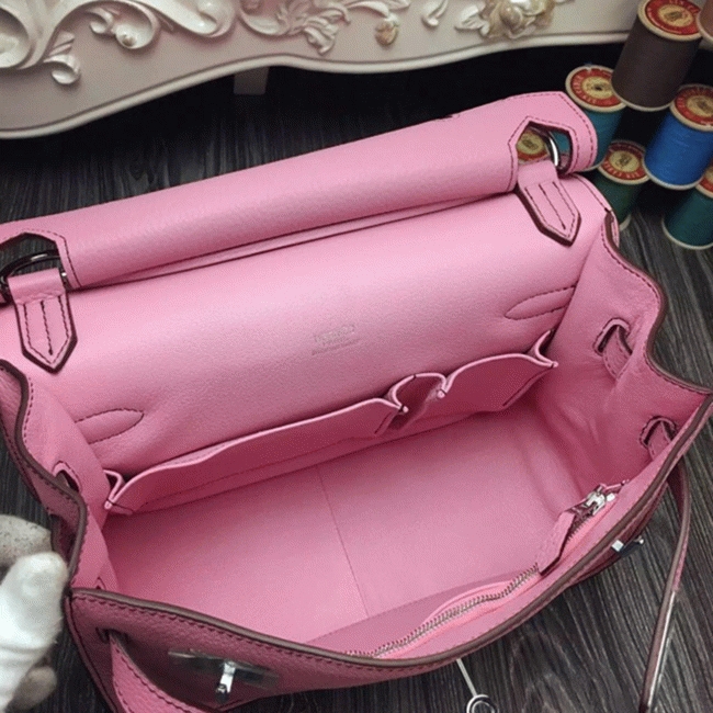 Pink fake luxury H**me5 Jypsiere 31cm handbag