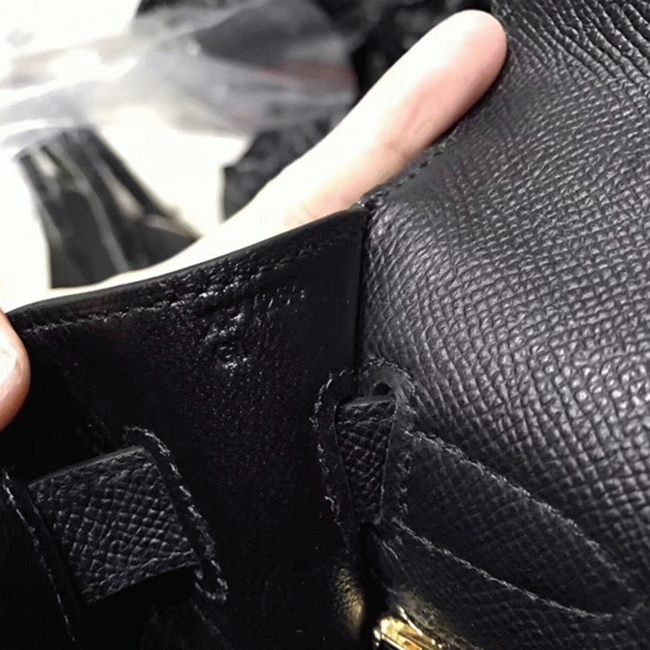 Black Epsom Fake H**me5 Kelly Sellier 28cm Stylish Handbag