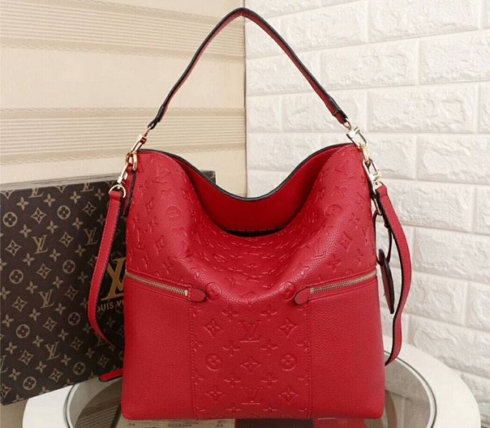 L0vis Vvtt0n Monogram Empreinte Melie Hobo In Red
