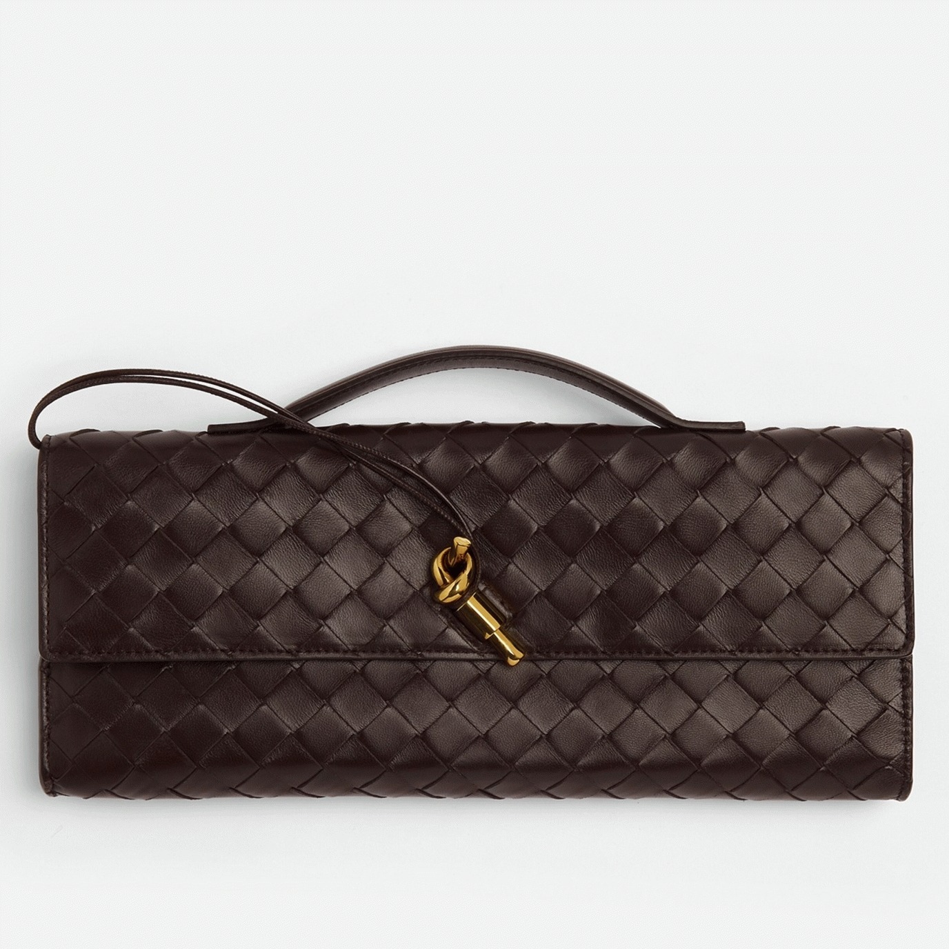 Replica B0tt*ga Ven*ta Andiamo Clutch with Handle Fondant Intrecciato Lambskin