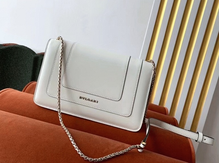 Replica Bv1g*ai Serpenti Forever Small Cross-body Bag White Calfskin