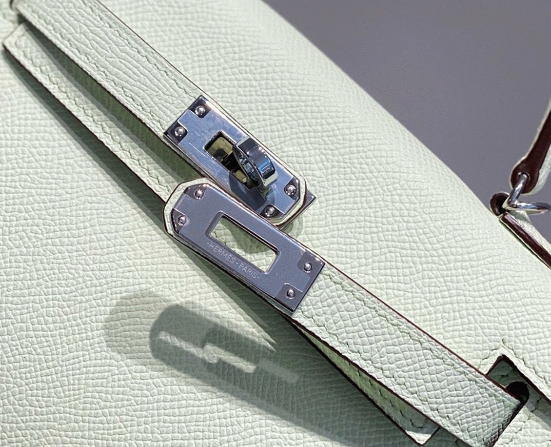 H**me5 Kelly Mini II Bag Replica in Vert Fizz