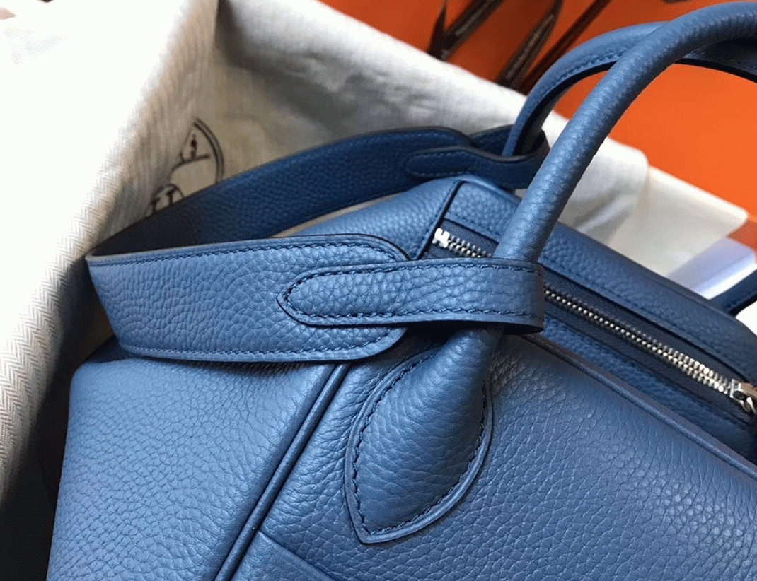 Copy H**me5 Lindy 30cm bag in blue agate shade