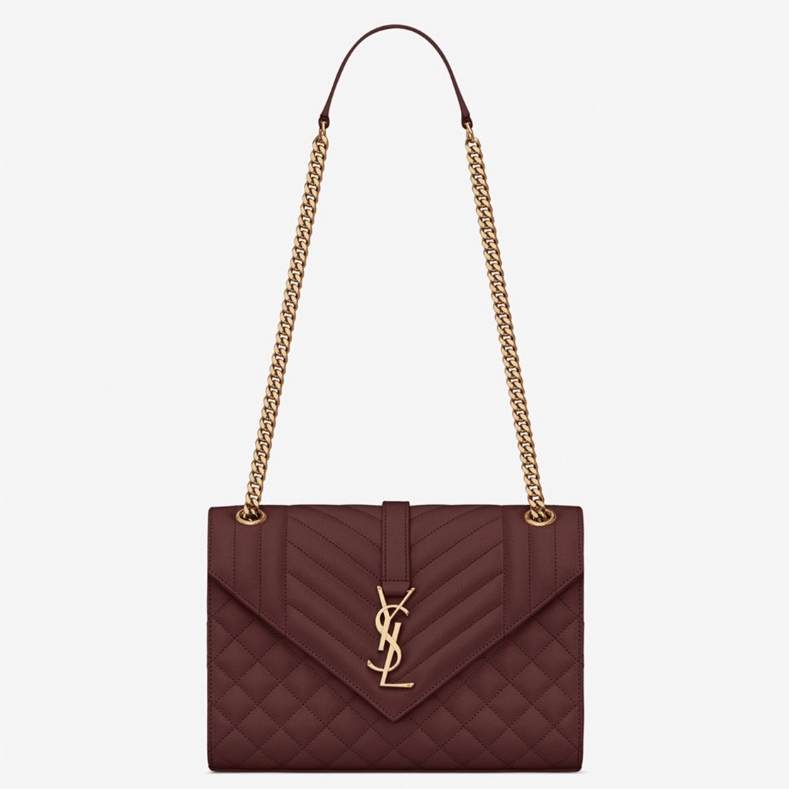 Fake Sa1nt Lau*nt Envelope Medium Bag Bordeaux