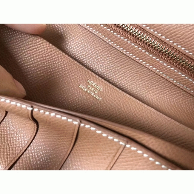 Brown Epsom Fake H**me5 Bearn Wallet