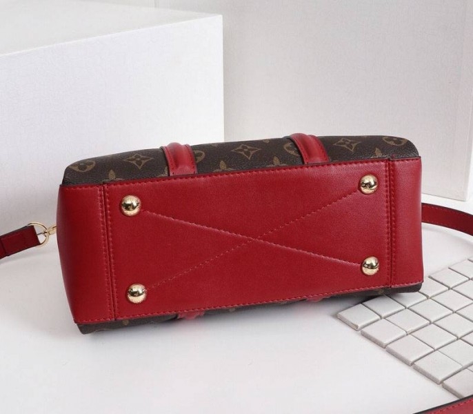 L0vis Vvtt0n Monogram Canvas Soufflot BB Bag In Cerise Red