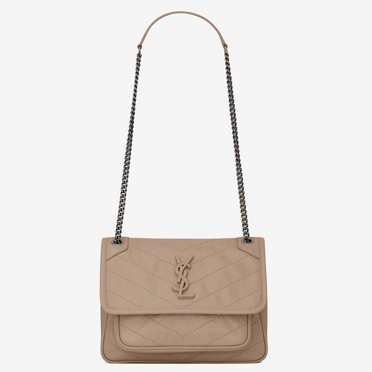 Fake Sa1nt Lau*nt Niki Baby Chain Bag Beige