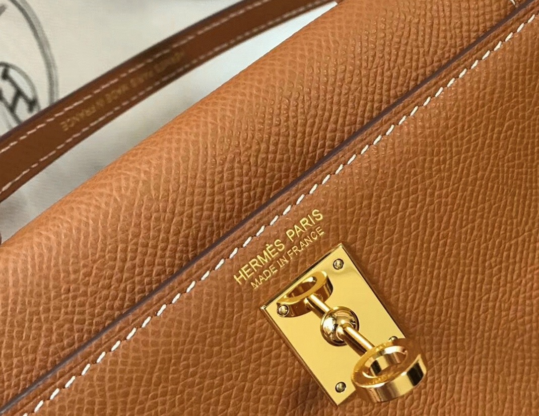 H**me5 Kelly Mini II Bag Replica in Gold