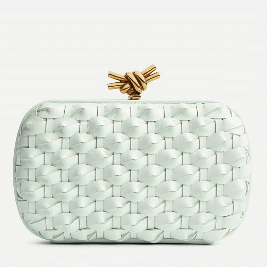 Replica B0tt*ga Ven*ta Knot Minaudiere Clutch Glacier