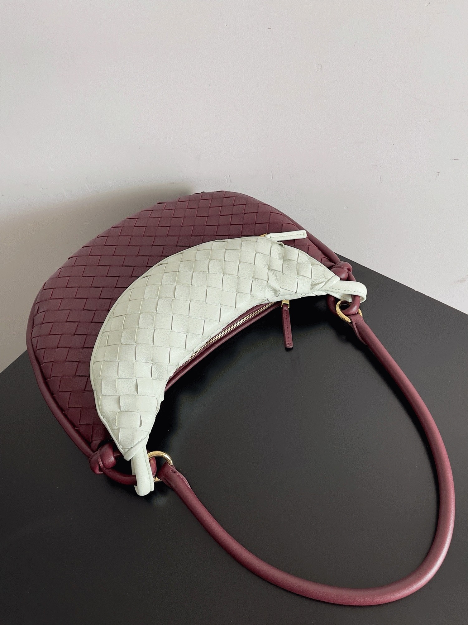 Replica B0tt*ga Ven*ta Gemelli Medium Bag Barolo/Glacier