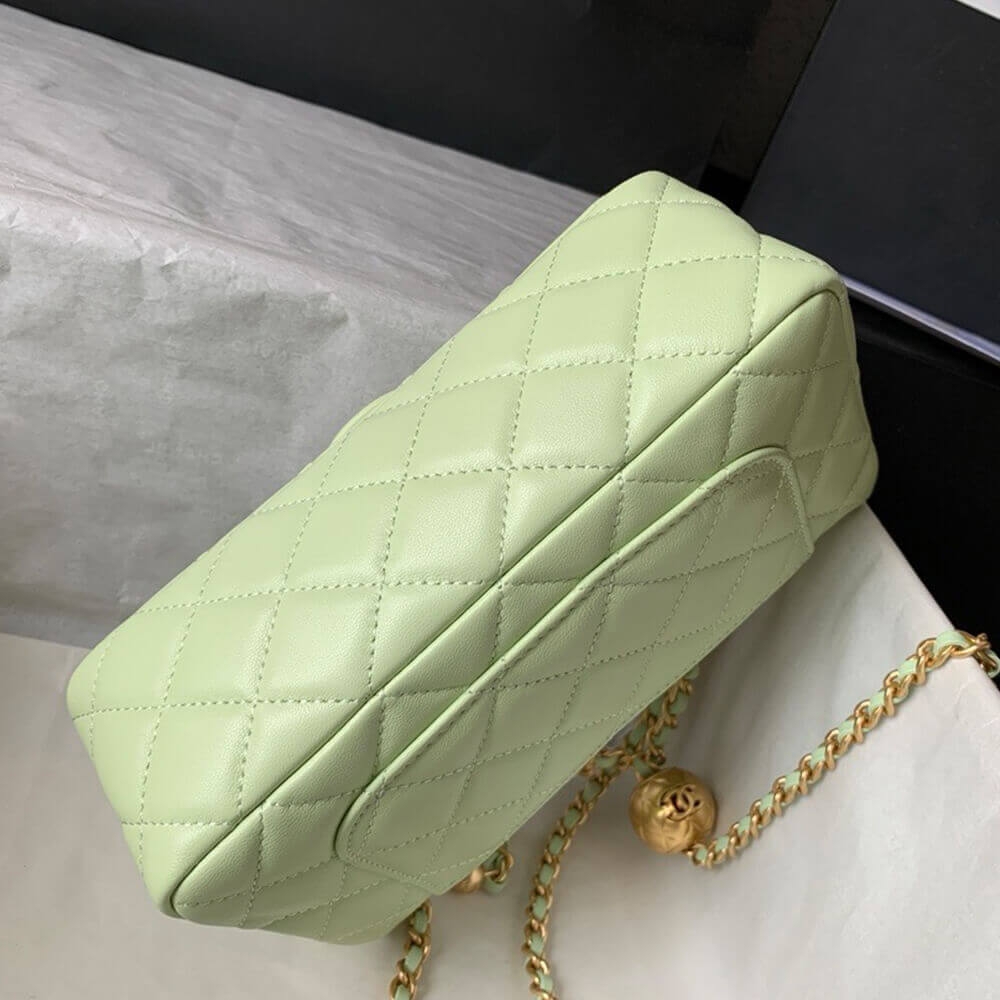 Ch**el Pearl Crush Mini Rectangular Flap