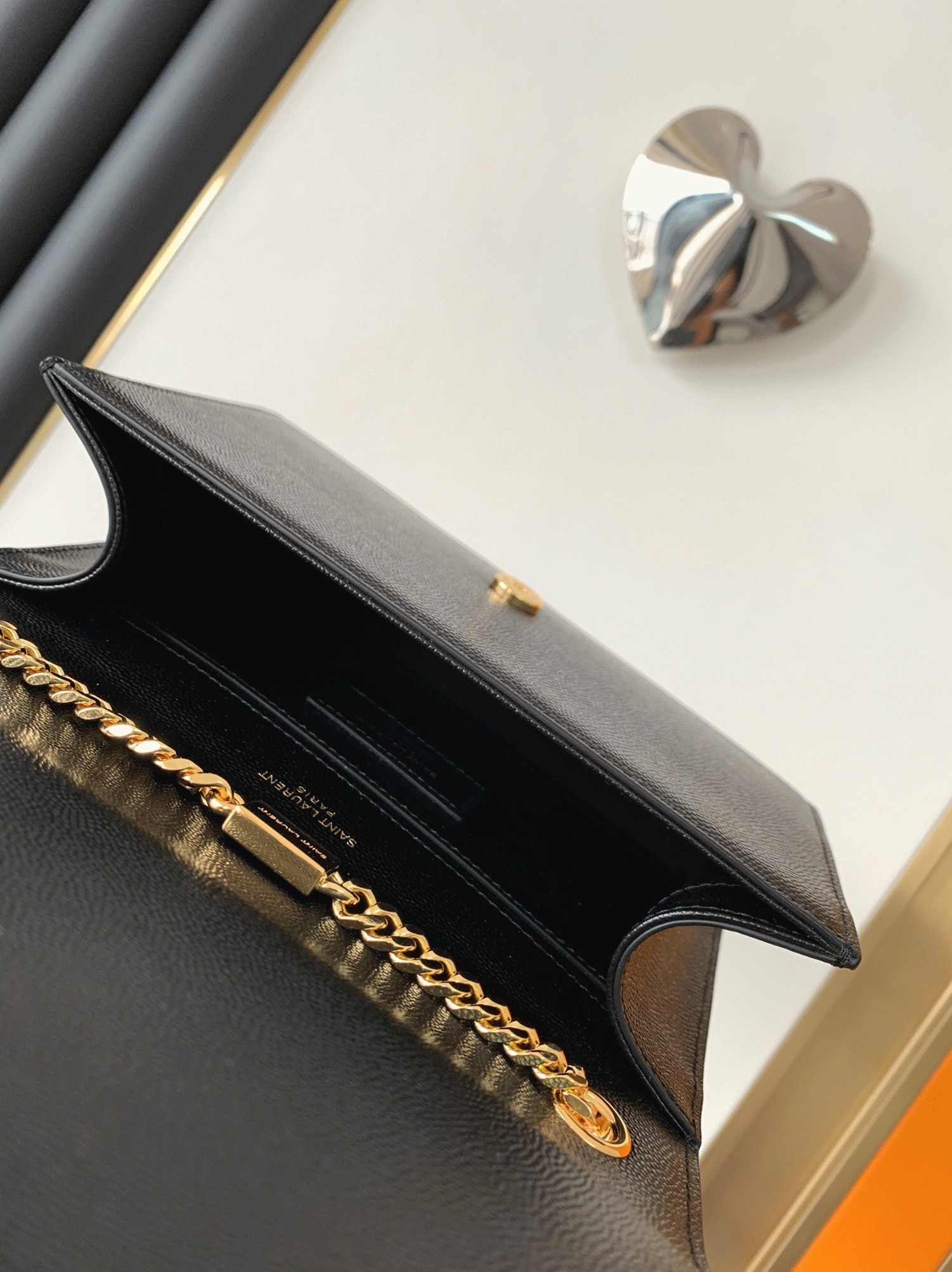 Fake Sa1nt Lau*nt Kate Small Tassel Bag Black