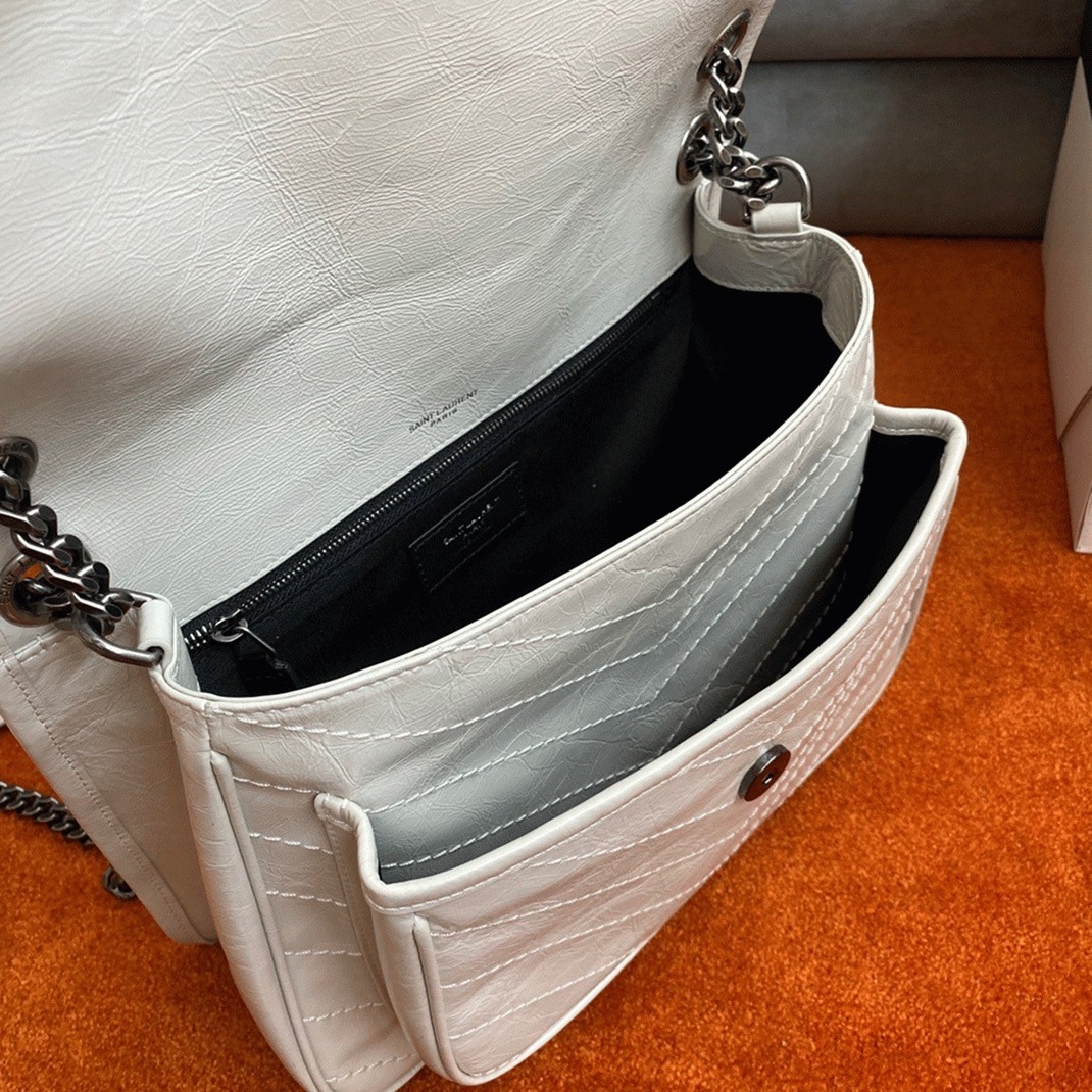 Replica Sa1nt Lau*nt Niki Medium Chain Bag White