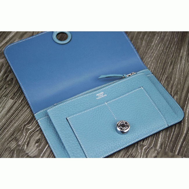 Jean blue replica H**me5 Dogon combine wallet