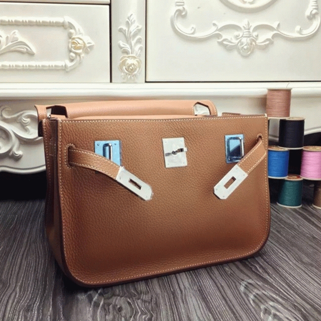 Brown replica H**me5 Jypsiere 34cm handbag