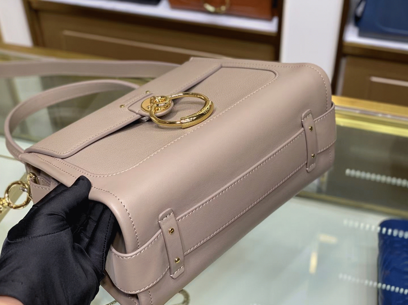 top quality replica Ch10e small tess day bag in grey grained leather