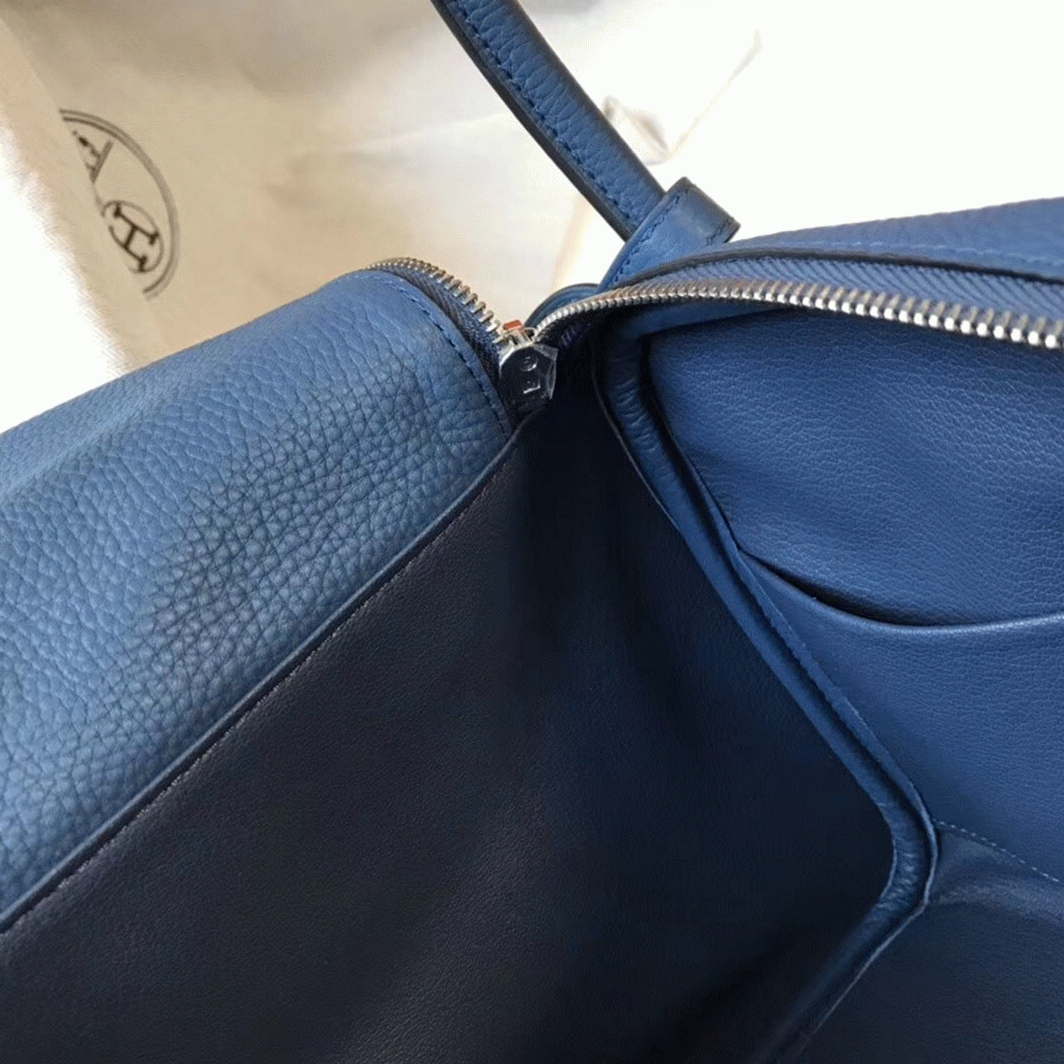 Copy H**me5 Lindy 30cm bag in blue agate shade