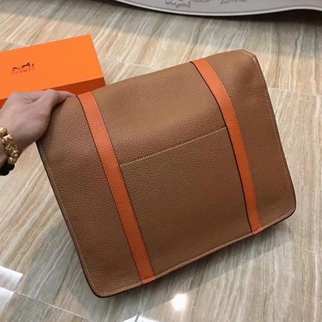 Brown Bicolor Knockoff H**me5 Steve Messenger Bag