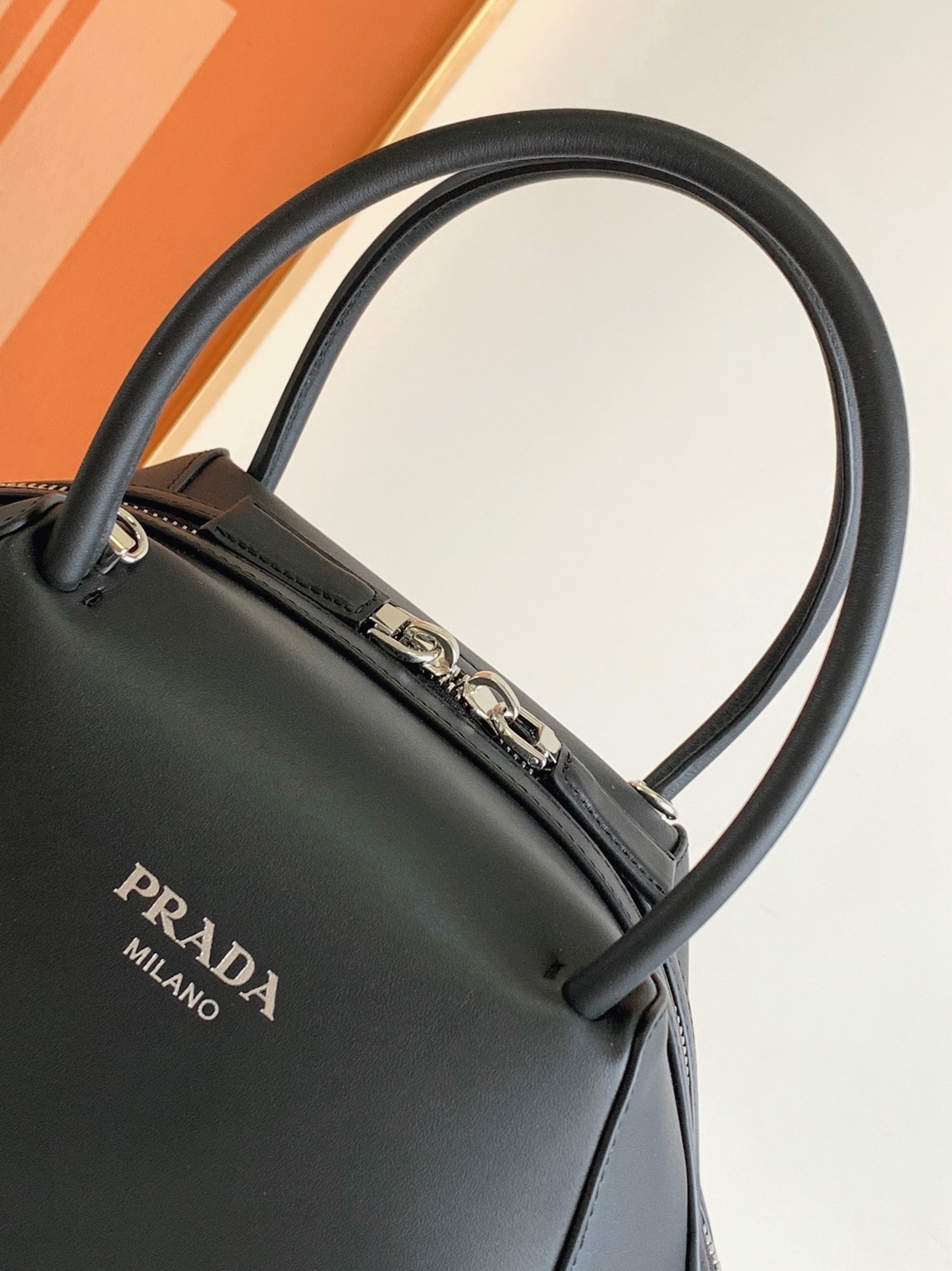 Pra*a S*pernova Small Top Handle Bag Fake in Black
