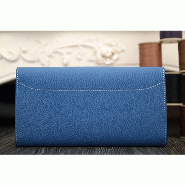 Jean blue knockoff H**me5 Constance wallet