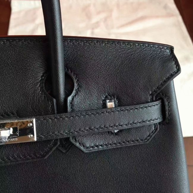 Black Imitation Luxury H**me5 Birkin 30cm Purse